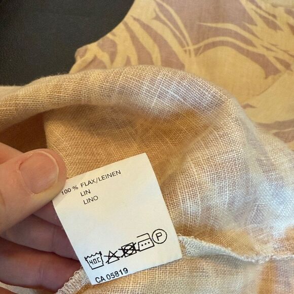 Finnkarelia Floral Patterned Flax Linen Mini Dress/ Tunic size Small - Picture 8 of 10